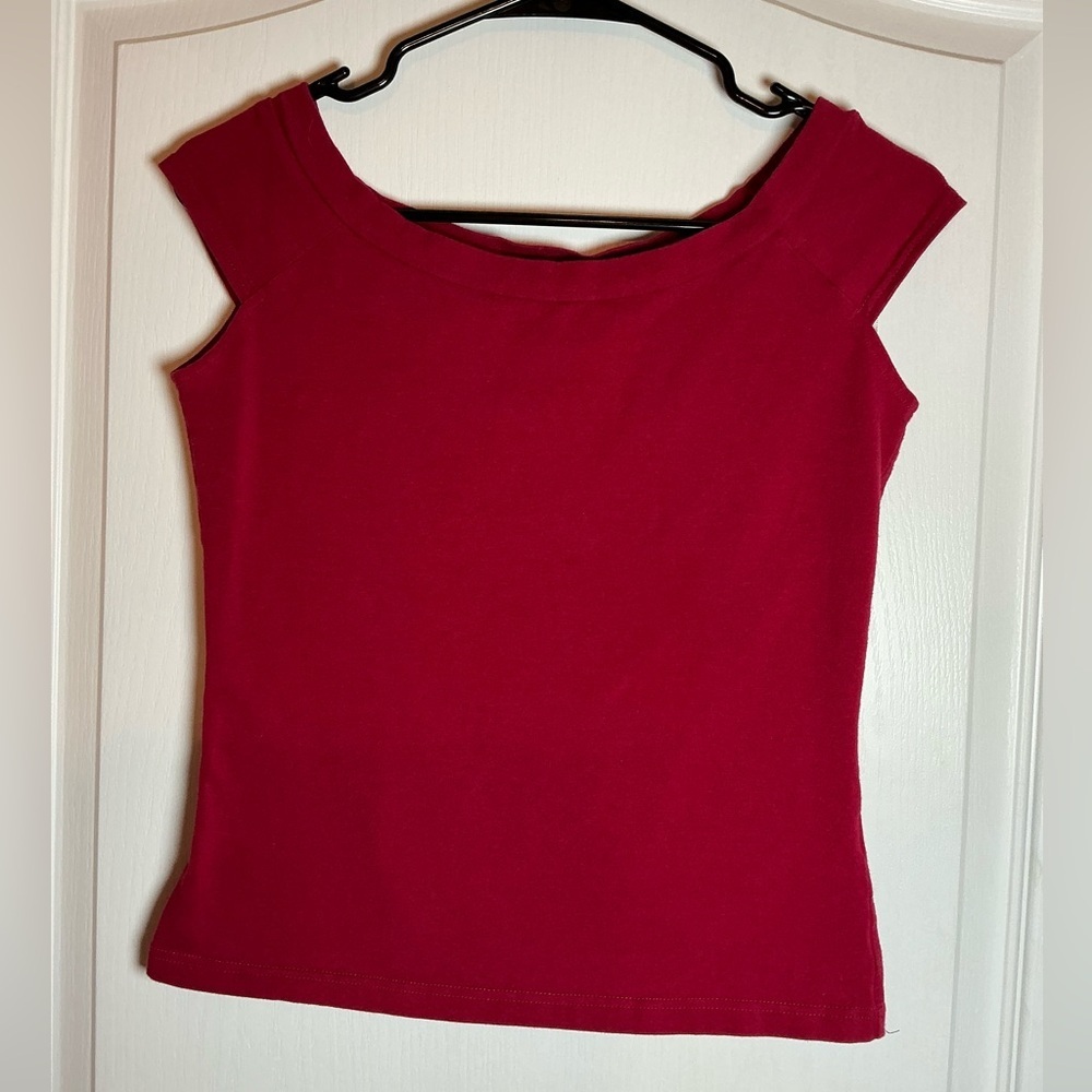 Energie Red Cotton Blend Top